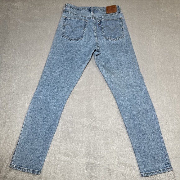 Levis 501 Jeans Womens 26x28 Blue Button Fly Straight High Rise Denim Western - Picture 1 of 14